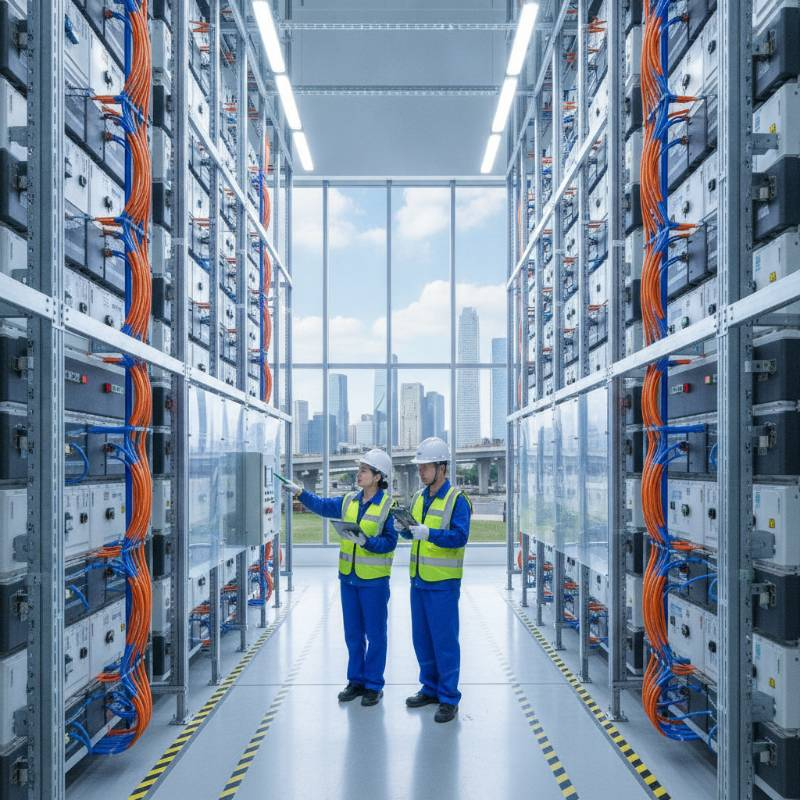 Industrial lithium battery storage facility safety inspection