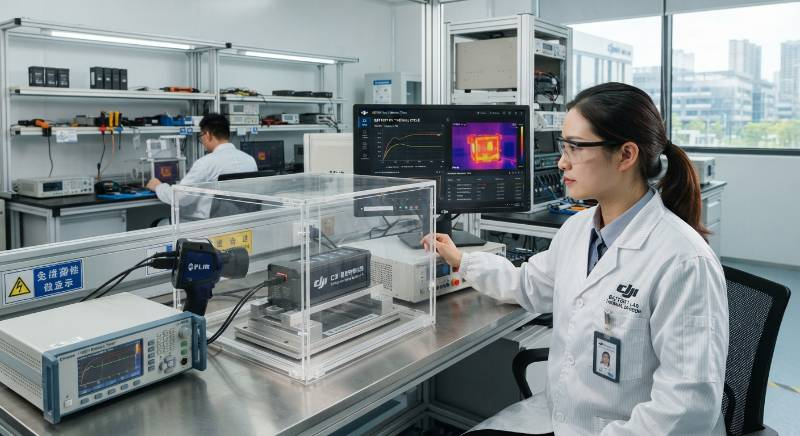 Drone battery thermal testing lab