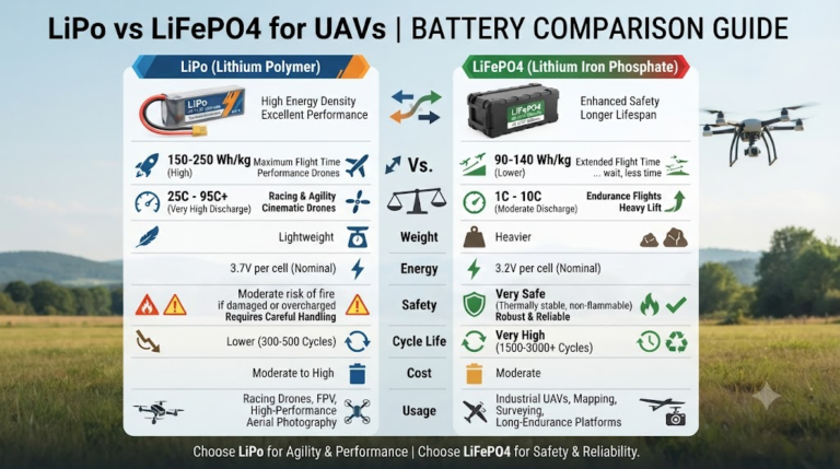 LiPo vs LiFePO4 for UAVs