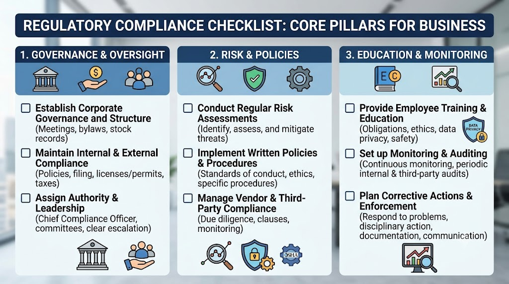 Regulatory compliance checklist