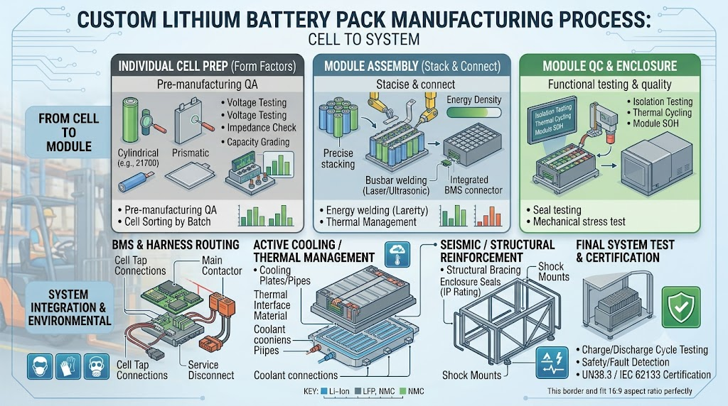 Custom lithium battery pack manufacturing process
