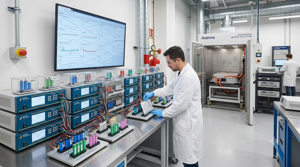 Battery testing laboratory equipment