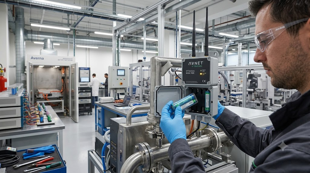 Industrial IoT sensor battery installation