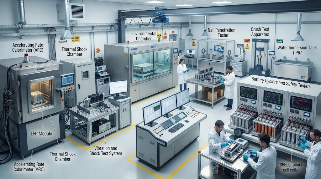 battery safety testing laboratory equipment