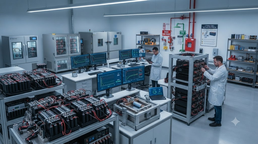 Lithium cell testing laboratory