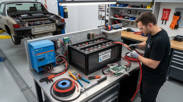 Lithium battery conversion setup
