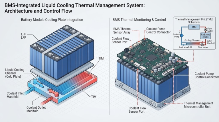 BMS liquid cooling thermal management