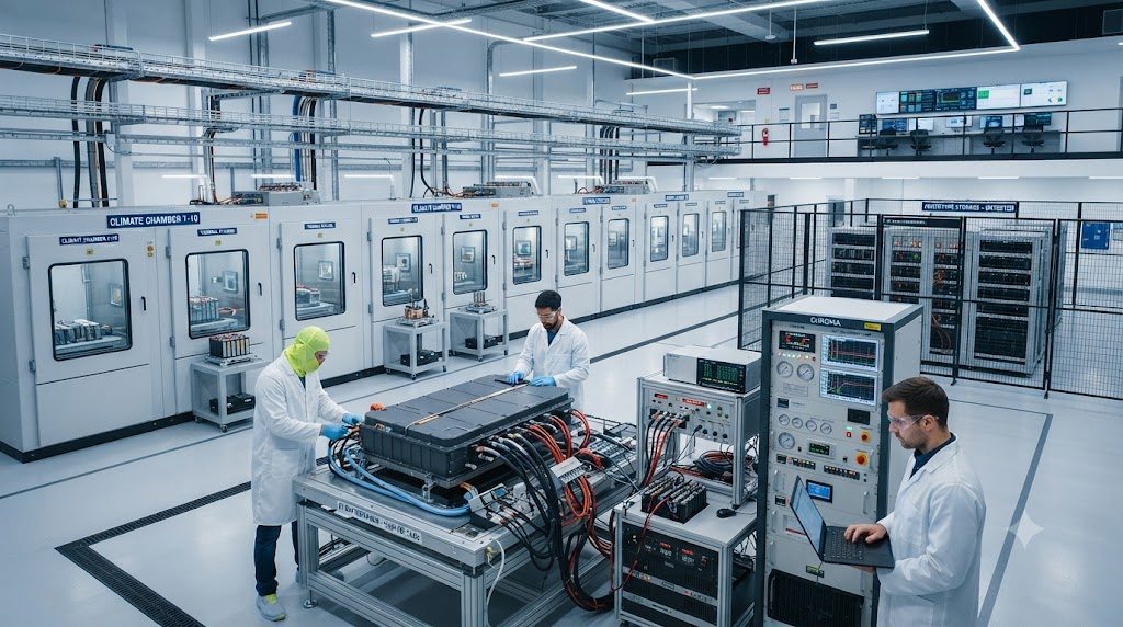 industrial battery testing facility