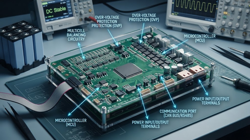 Printed circuit board assembly for battery management