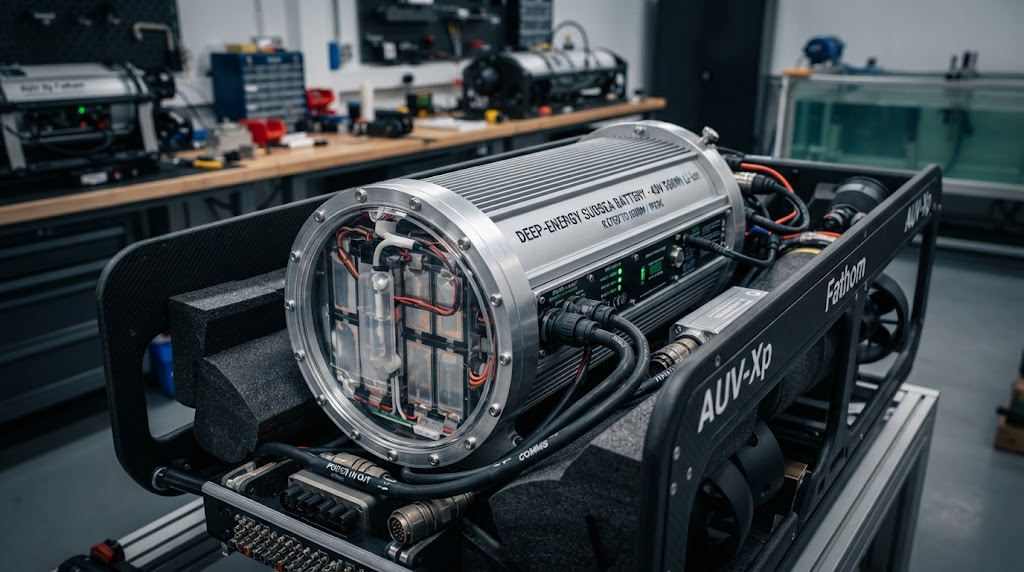 Subsea drone battery