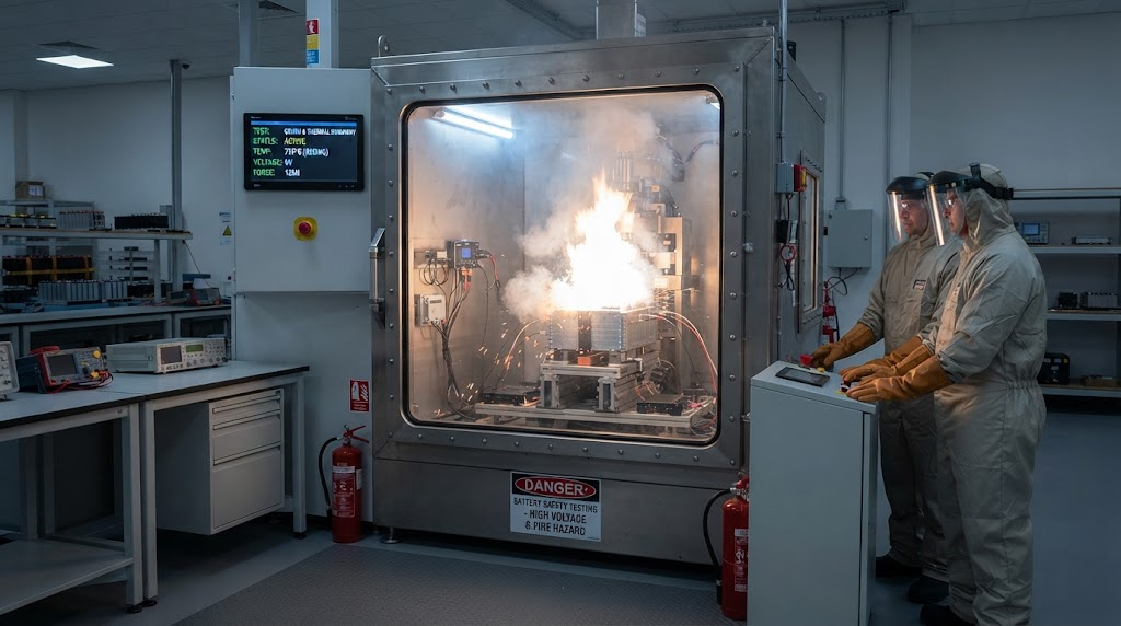 Battery manufacturing safety testing