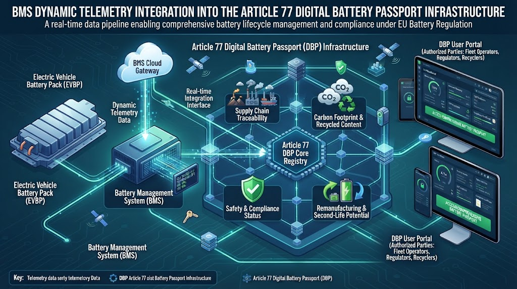 BMS dynamic telemetry integration into the Article 77 Digital Battery Passport infrastructure